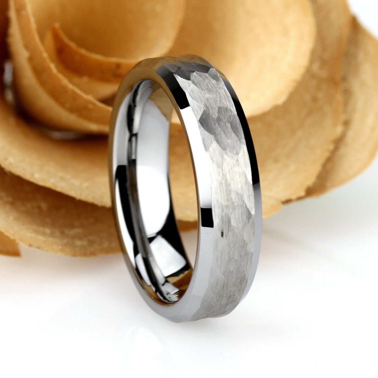 Tungsten Ring, Women's Tungsten Wedding Band, Women's Tungsten Ring Band, Anniversary Ring, Personalized Ring, 6mm Honeycomb Pattern Ring
