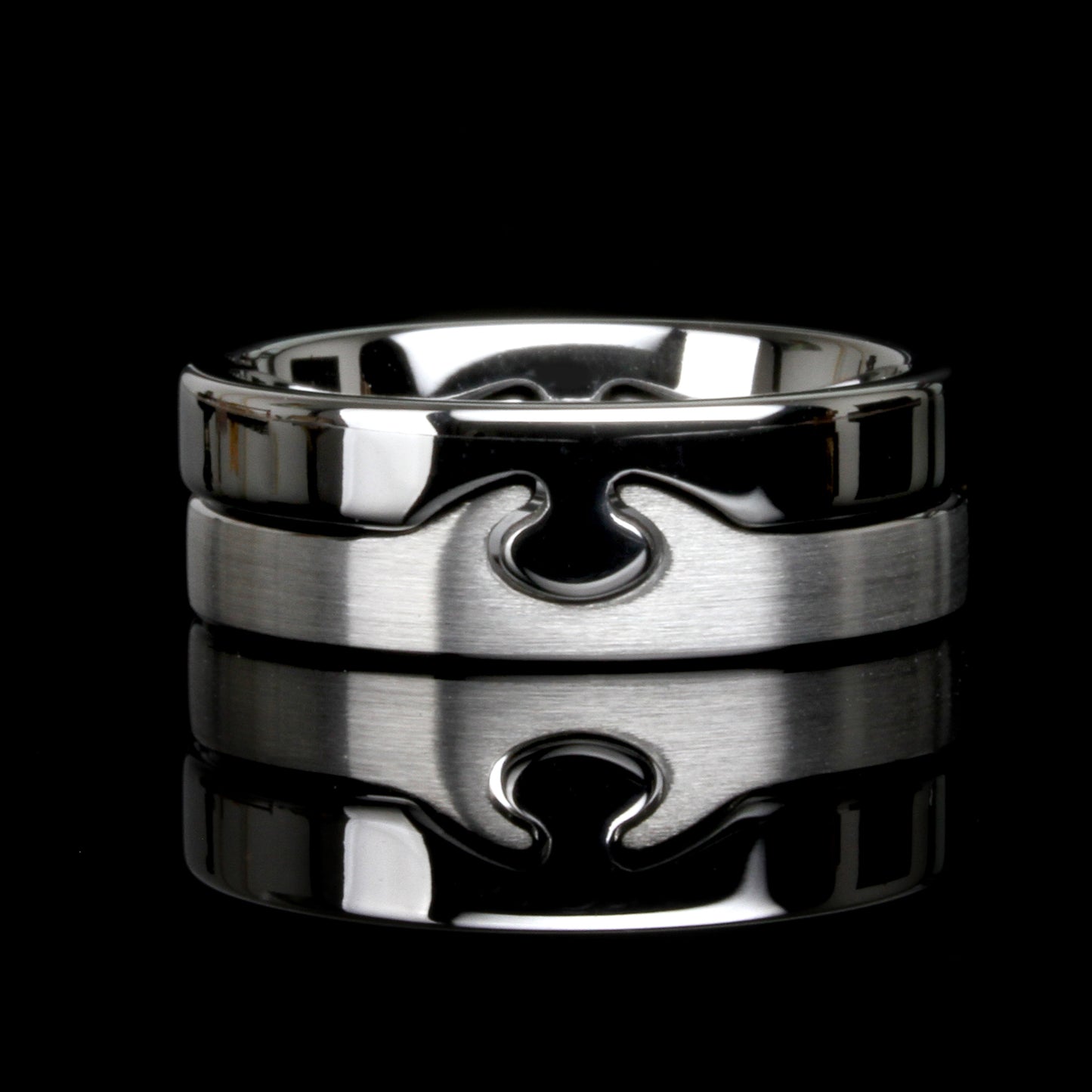 Tungsten Puzzle Ring, Interlocking Ring, Mens Tungsten Wedding Band, Tungsten Ring for Women, Couple Gift, Promise Ring, Unique Wedding Band