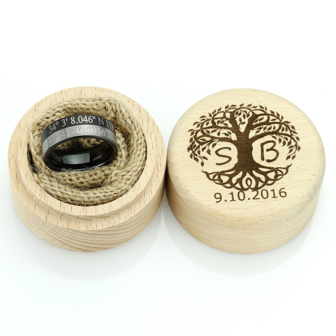 Personalized Wood Ring Box, Proposal Ring Box, Wooden Ring Box, Engagement Ring box, Wedding Ring Box, Anniversary Gift