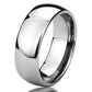 Personalized Outside Inside Custom Engraving Stainless Steel Wedding Band Promise Ring 8MM Polisheded Ring-XSTR08, Personalized Ring
