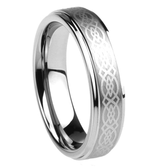 Stainless Steel Wedding Band Men Women, 6mm Celtic Knot, Stainless steel Promise Ring Men Women, Stainless Steel Band Ring
