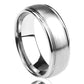 Stainless Steel Wedding Band Men Women, 8mm Matte Center Domed Classy, Stainless steel Promise Ring Men Women, Stainless Steel Band Ring