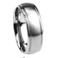 Stainless Steel Wedding Band Men Women, 8mm Matte Center Domed Classy, Stainless steel Promise Ring Men Women, Stainless Steel Band Ring