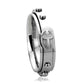 Anxiety Healing Spinner Ring, Stainless Steel Wedding Band Men Women, 6mm Cross Rosary Ring, Stainless steel Promise Ring Men Women