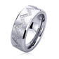 Stainless Steel Wedding Band Men Women, 8mm, CZ Zigzag Pattern Spinner Ring, Stainless Steel Promise Ring, Stainless Steel Band Ring