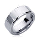 Stainless Steel Wedding Band Men Women, Chisel Cut Pattern Spinner, Stainless steel Promise Ring Men Women, Stainless Steel Band Ring
