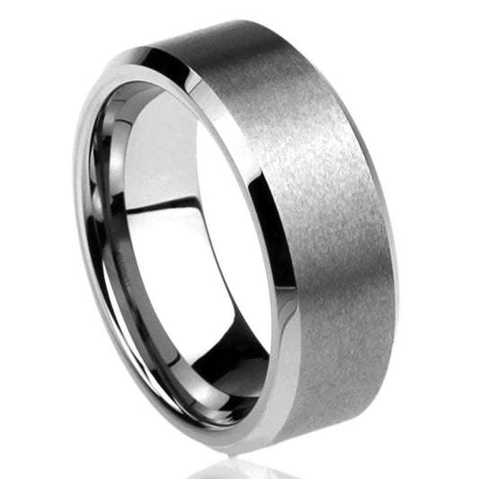 Tungsten Ring, Men's Tungsten Wedding Band, Men's Tungsten Ring, Tungsten Band, Anniversary Ring, Personalized Ring, 8mm Brushed Ring