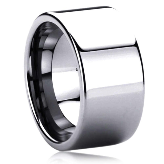 Tungsten Ring, Men's Tungsten Wedding Band, Men's Tungsten Ring, Tungsten Band, Anniversary Ring, Personalized Ring, 12mm Wide Flat Ring