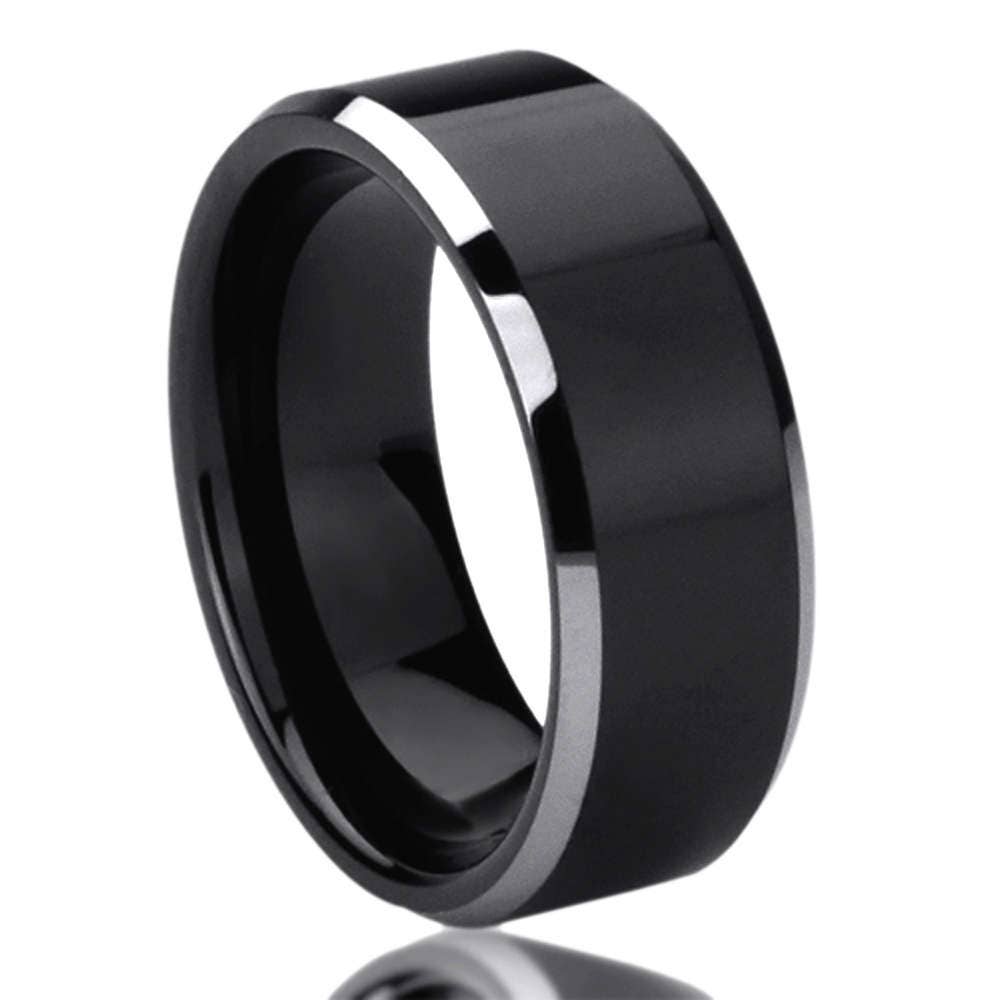 Tungsten Ring, Men's Tungsten Wedding Band, Men's Black Wedding Band, Black Tungsten Ring, Tungsten, Tungsten Band, 8mm Anniversary Ring