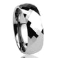 Tungsten Wedding Band Women, Tungsten Ring Women,  6mm Multi Faceted High Polish Tungsten Carbide Ring,Tungsten Ring,Womens Promise Ring