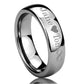 Men's Women's Tungsten Wedding Band Promise Ring Personalized Outside Inside Custom Engraving 5.5mm Domed Classic Ring, Personalized Ring