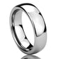 Stainless Steel Wedding Band Men Women, 6mm High Polished Classy Domed, Stainless steel Promise Ring Men Women, Stainless Steel Band Ring