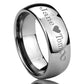 Men's Women's Tungsten Wedding Band Promise Ring Personalized Outside Inside Custom Engraving 8mm Domed Clasic Ring, Personalized Ring