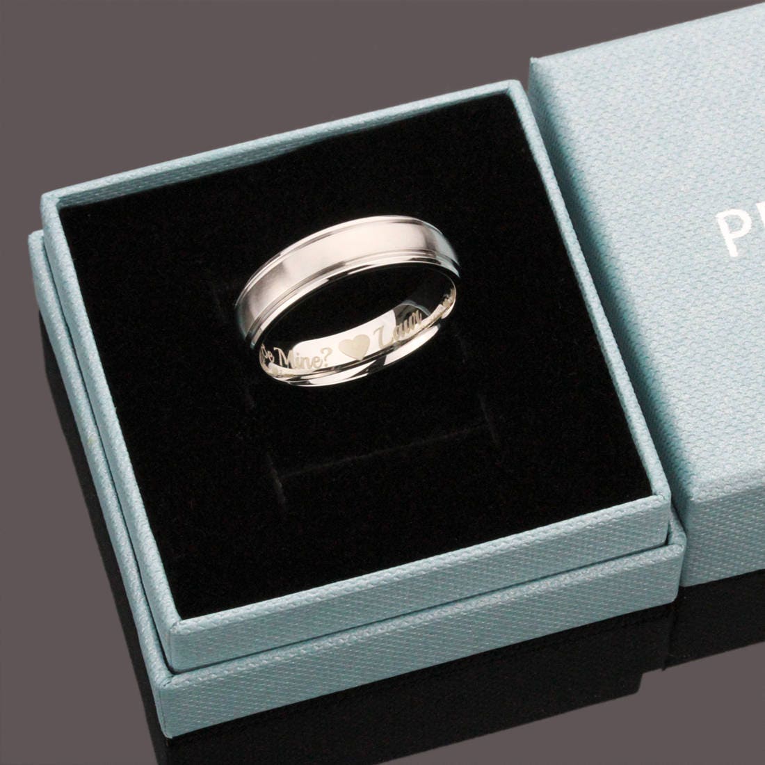 Stainless Steel Wedding Band Men Women, 6mm Matte Center Domed Classy, Stainless steel Promise Ring Men Women, Stainless Steel Band Ring