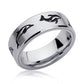 Stainless Steel Wedding Band Men Women, Dolphin Band, Stainless steel Promise Ring Men Women, Stainless Steel Band Ring