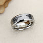 Stainless Steel Wedding Band Men Women, Running Wolf Band, Stainless steel Promise Ring Men Women, Stainless Steel Band Ring