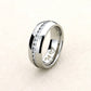 Stainless Steel Wedding Band Men Women, 7mm CZ Eternity Band, Stainless steel Promise Ring Men Women, Stainless Steel Band Ring