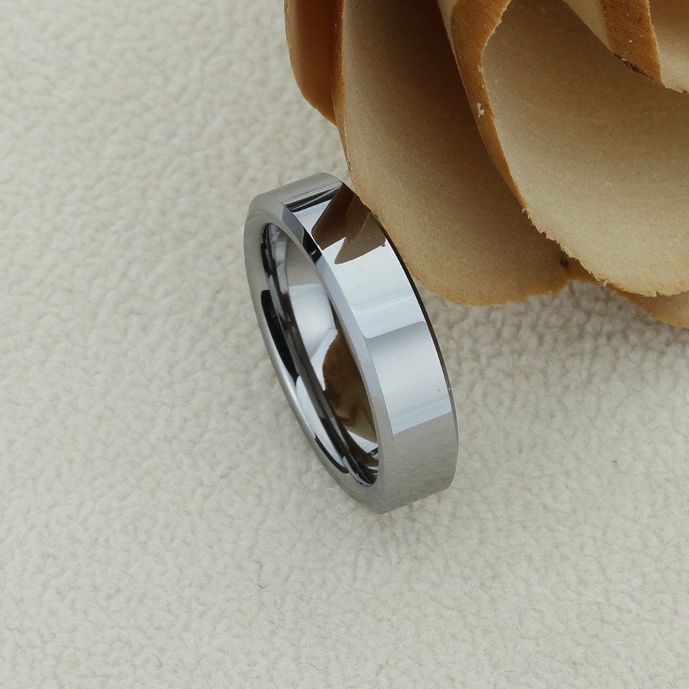 Tungsten Wedding Band Women, Tungsten Ring Women,  6mm Plain Flat Tungsten Carbide Ring,Tungsten Promise Ring,Womens Promise Ring