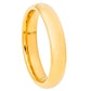 Tungsten Wedding Band Women, 4mm High Polish Plain/Yellow Gold/Rose Gold Finish Tungsten Carbide Ring Tungsten Carbide Ring