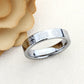6mm Tungsten Promise Ring Wedding Band Personalized Unique Monogram Initial Ring Inspirational Ring Free Inside Engraving, Personalized Ring