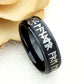 8mm Tungsten Wedding Band Tungsten Promise Ring Viking Futhark Runes With Vegvisir Viking Guidance Compass Symbol Personalized Custom Ring