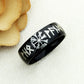 8mm Tungsten Wedding Band Tungsten Promise Ring Viking Futhark Runes With Vegvisir Viking Guidance Compass Symbol Personalized Custom Ring
