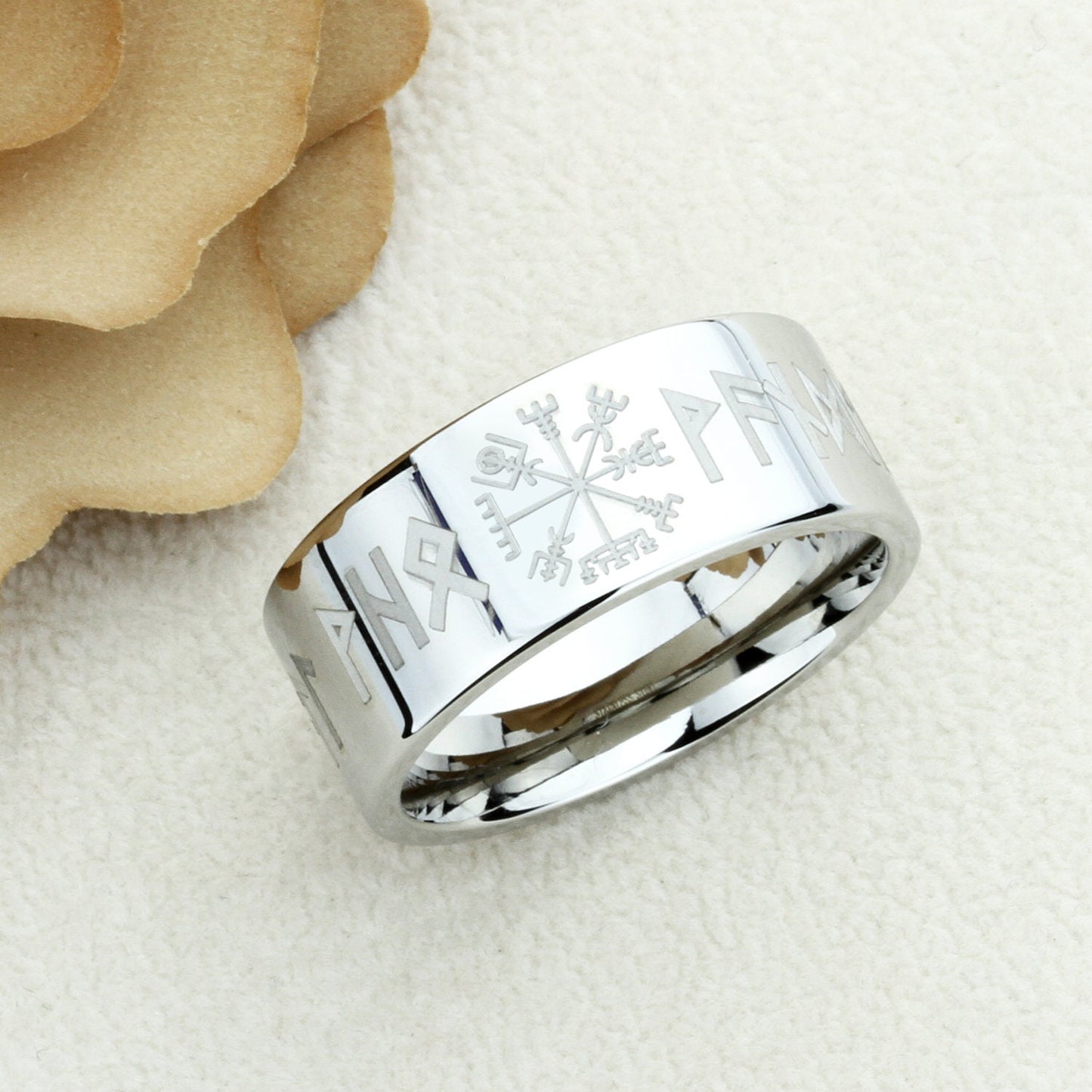 Tungsten Ring, Men's Tungsten Wedding Band, Men's Tungsten Ring, Tungsten Band, Anniversary Ring, Personalized Ring, 9mm/12mm Viking Runes