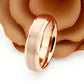 Tungsten Wedding Band Women Rose Gold,6mm Matte Top Tungsten Carbide Ring,Tungsten Promise Ring,Womens Promise Ring