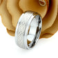 His And Hers Tungsten Wedding Band Set,Men & Women,9mm,7mm,Irish Celtic Knot Pattern,Tungsten Carbide Ring, Promise Ring, Wood Box
