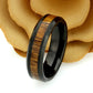 His And Hers Tungsten Wedding Band Set,Men & Women,8mm,6mm,Hawaiian Koa Wood Inlay, Tungsten Carbide Ring, Promise Ring For Couple