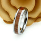 His And Hers Tungsten Wedding Band Set,Men & Women,8mm,6mm,Mahogany Wood Inlay Ring,Tungsten Carbide Ring, Promise Ring For Couple