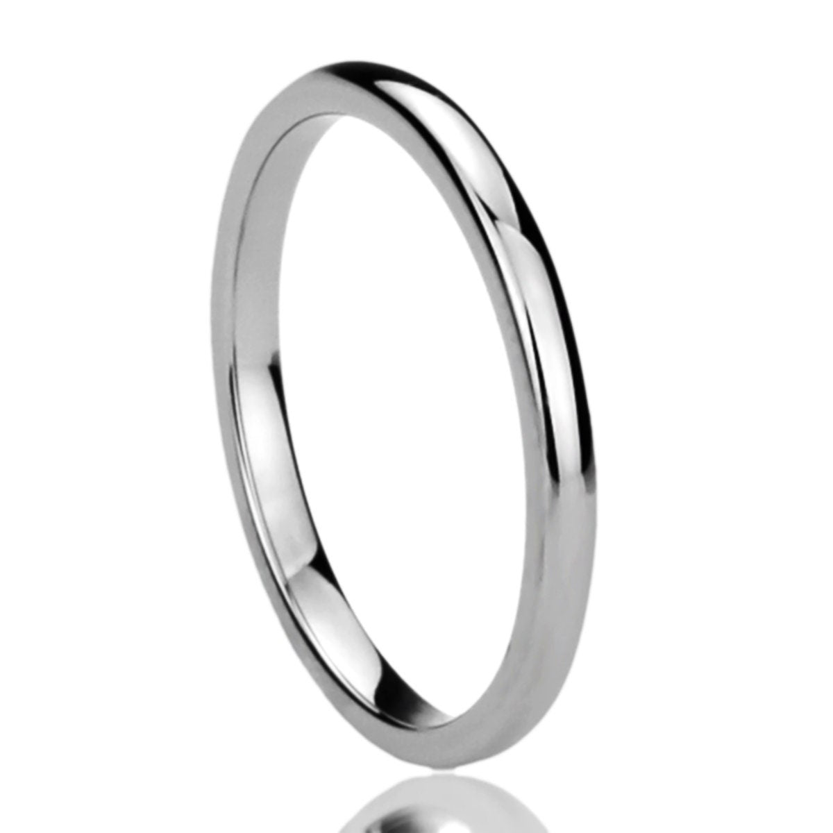 Tungsten Wedding Band Women, 2mm Domed Classic Wedding Band Black/Gold/Silver/Blue Color, Tungsten Carbide Ring, Womens Promise Ring