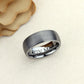 Tungsten Wedding Band Men, 8mm Gray Tungsten Ring Men, Mens Tungsten Ring, Matte Domed,Tungsten Promise Ring for Men, Husband Gift