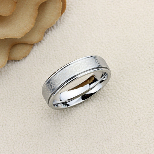 Stainless Steel Wedding Band Men Women, 6mm Celtic Knot, Stainless steel Promise Ring Men Women, Stainless Steel Band Ring