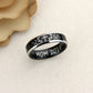 Stainless Steel Wedding Band Men Women, 6mm Thorn With Cross Beveled Edges, Black Stainless Steel Ring, Stainless Steel Band