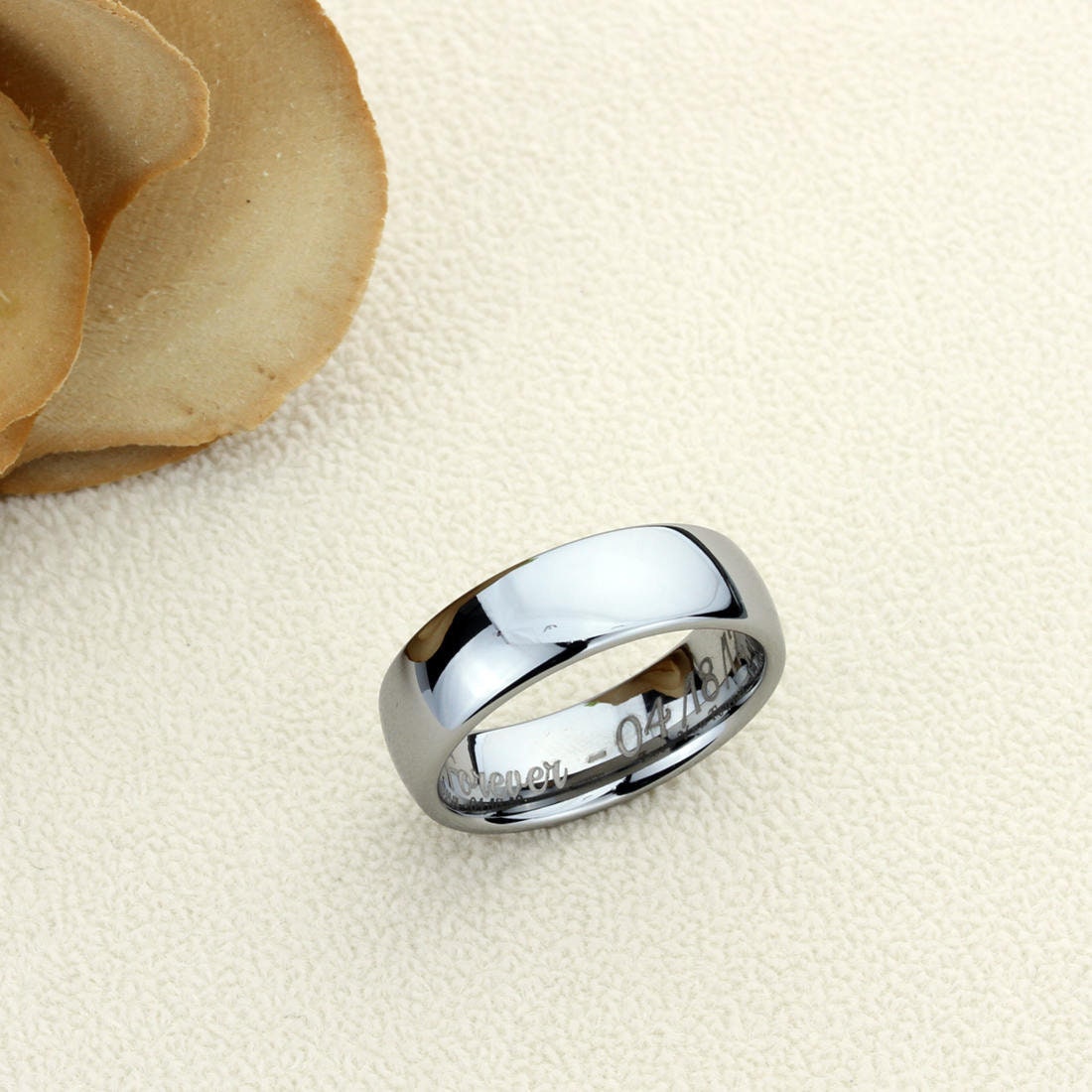 Tungsten Wedding Band Men, Tungsten Ring Men, Mens Tungsten Ring,7mm,Domed Classic,Tungsten Promise Ring for Men, Husband Gift