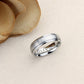 Matte Tungsten Wedding Band Men, Custom Engraving 6mm Domed Tungsten Ring Men, Tungsten Carbide Mens Promise Ring, Husband Gift