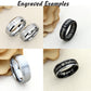 His And Hers Stainless Steel Wedding Band Set, 8mm, 6mm, Matte Dome Ring, Stainless Steel Promise Ring Set, Steel Ring For Couple