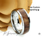 Rose Wood Barrel Tungsten Wedding Band Men, 8mm Tungsten Ring Men, Wood Tungsten Promise Ring For Men, Husband Gift