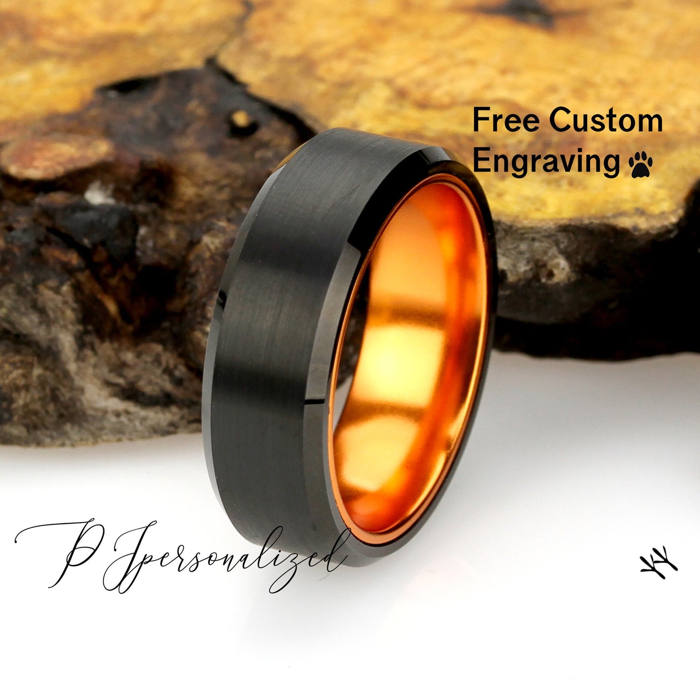 Tungsten Ring, Men's Tungsten Wedding Band, Men's Blue Wedding Band, Blue Tungsten Ring, Tungsten Band, Anniversary Ring, Aluminum Sleeve