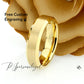 Matte Gold Tungsten Wedding Band Men, Custom Engraving 6mm Beveled Tungsten Ring Men, Tungsten Carbide Mens Promise Ring, Husband Gift