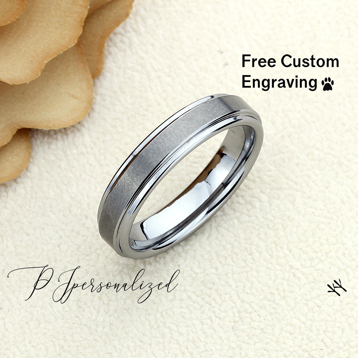 Tungsten Ring, Men's Tungsten Wedding Band, Men's Tungsten Ring, Tungsten Band, Anniversary Ring, Personalized Ring, 6mm Brushed Ring