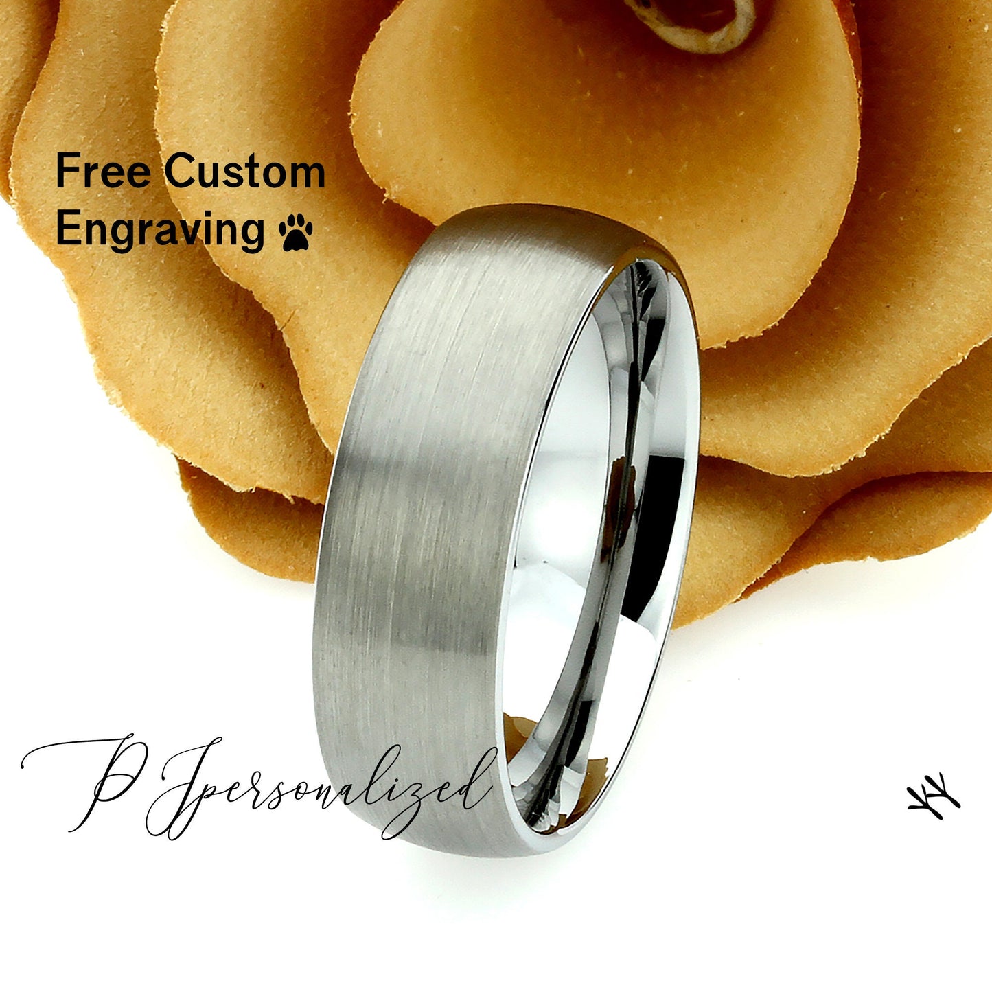 Tungsten Wedding Band Men, 8mm Gray Tungsten Ring Men, Mens Tungsten Ring, Matte Domed,Tungsten Promise Ring for Men, Husband Gift