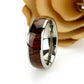 Titanium Wood Wedding Band,Men & Women,Titanium Wood Wedding Band,8mm,Rosewood Inlay,Natural Wood Ring For Men Women,Mens Wedding Band