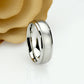 His And Hers Stainless Steel Wedding Band Set, 8mm, 6mm, Matte Dome Ring, Stainless Steel Promise Ring Set, Steel Ring For Couple