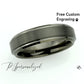 6mm Gunmetal Tungsten Wedding Band Men Brushed, Tungsten Ring For Men, Tungsten Promise Ring For Men Mens Tungsten Wedding Band Ring