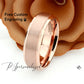 Tungsten Wedding Band Men Rose Gold, 8mm Matte Tungsten Ring For Men, Mens Rose Gold Tungsten Promise Ring, Husband Gift