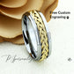 Mens Wedding Band Tungsten,Mens Tungsten Ring,8mm,Gold Plated Braided Inlay,Engagement Ring,Promise Ring, Rings for Men, Husband Gift