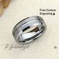 Tungsten Ring, Men's Tungsten Wedding Band, Men's Tungsten Ring, Tungsten Band, Anniversary Ring, Personalized Ring, 7mm Grooved Ring