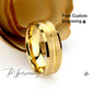 Gold Tungsten Wedding Band Men, 8mm Gold Men's Tungsten Ring, Gold Tungsten Promise Ring For Men, Husband Gift